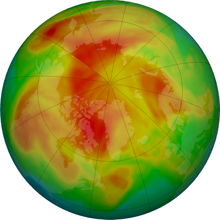 Arctic ozone map for 12 April 2022
